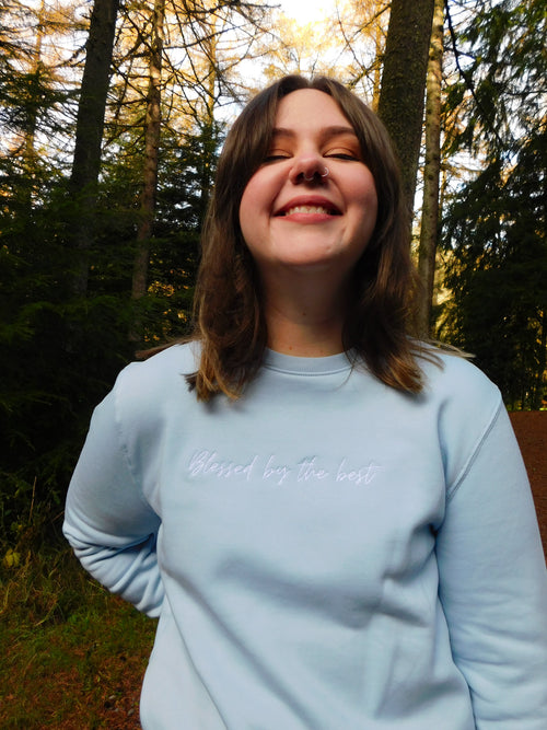 Blessed by the Best (embroidered)  // Unisex Organic Crewneck